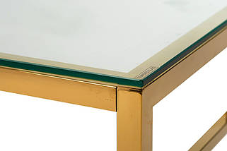Стіл журнальний CL-1 прозорий + золото 120*60*40(H) TM Vetro Mebel, фото 5