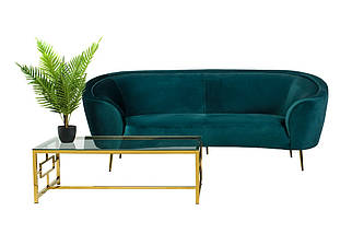 Стіл журнальний CL-1 прозорий + золото 120*60*40(H) TM Vetro Mebel, фото 6