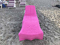 Пляжное махровое полотенце 70 на 200 см Турция розовое