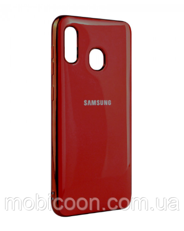 Накладка Soft GLASS для Samsung Galaxy A40 A405 red (самсунг галаксі а40)