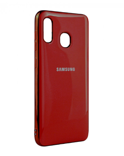 Накладка Soft GLASS для Samsung Galaxy A40 A405 red (самсунг галаксі а40)