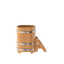 Купель для лазня овальна натуральна листонятка BENTWOOD 760X1160 світлий 480 літрів, фото 5