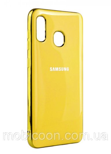 Накладка Soft GLASS для Samsung Galaxy A40 A405 yellow (самсунг галаксі а40)