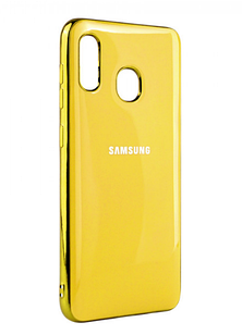 Накладка Soft GLASS для Samsung Galaxy A40 A405 yellow (самсунг галаксі а40)