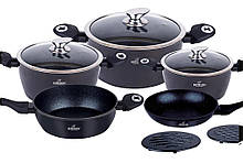 Набір посуду з мармуровим покриттям Bohmann 10 пр. BH 40 BLACK