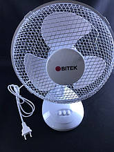 Якісний настільний вентилятор Bitek bt-1210 (30См 40ВТ)