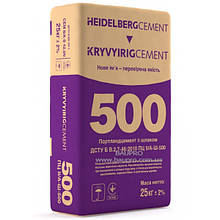 Цемент KRYVYIRIGCEMENT ПЦ II/А-Ш-500 (р. Кривий Ріг), 25 кг