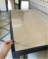 Силіконове м'яке скло Прозора захисна скатертини для столу і меблів Soft Glass (1.5х1.0 м) Елітна, фото 3
