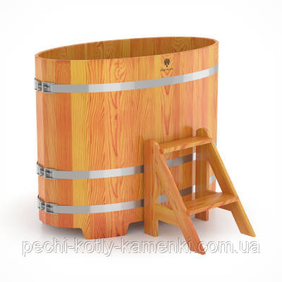 Купель для лазні овальна натуральна листонятка BENTWOOD 690X1310 світла 500 літрів