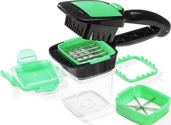 Овочерізка подрібнювач Nicer Dicer QUICK Pro 5 in 1 Найсер Дайсер Квік Про 5 в 1 Зелений (s132)