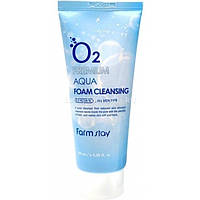 FarmStay O2 Premium Aqua Foam Cleansing Кислородная пенка для умывания, 100 мл