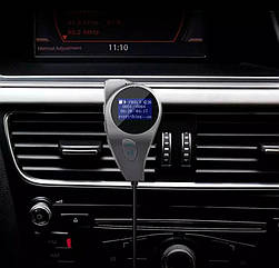 Блютус ФМ модулятор / гучний зв'язок / AUX out / USB / microSD / Вольтметр / магнітне кріплення