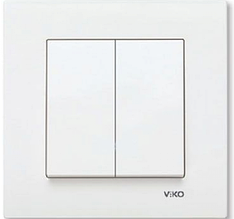 Вмикач VIKO Karre подвійний внутрішній білий 90960002-UA1