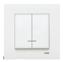 Вмикач VIKO Karre 2-ий+св білий