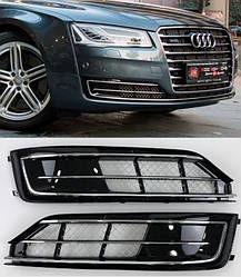 Бічні решітки бампера Audi A8 D4 (14-18) стиль W12