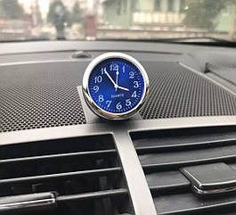 Автомобільний годинник для салону авто на батарейці - СИНІЙ ЦИФЕРБЛАТ