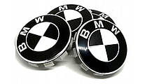 Ковпачки (заглушки) в литі диски BMW (БМВ) 68 мм Чорно - білі, фото 4