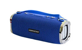 Портативна бездротова колонка Hopestar H24 (Bluetooth мікрофон Power Bank USB) Синій, фото 2