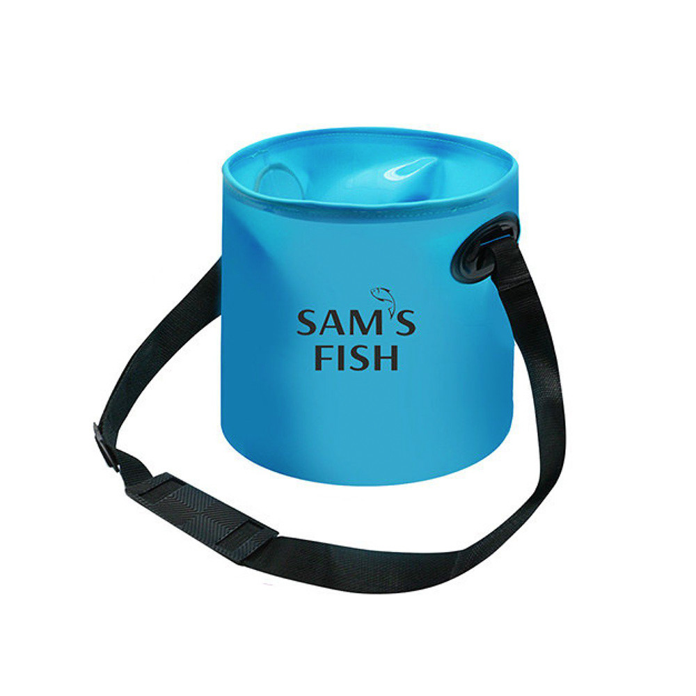 Відро для риболовлі Sam's Fish SF23877 ЕВА 40х40 см, блакитне, фото 1