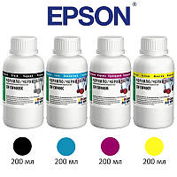 Комплект чернил ColorWay Epson T26/C91, 4x200 мл (CW-EW400SET02), краска для принтера эпсон