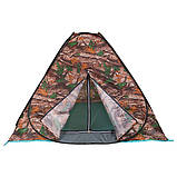 Походная палатка-автомат Камуфляж 2х2х1.3 с форточкой, фото 4