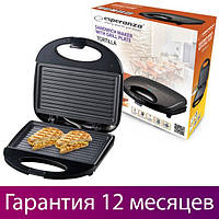 Бутербродница Esperanza EKT009 Black 1000W, сендвичница, сэндвичница