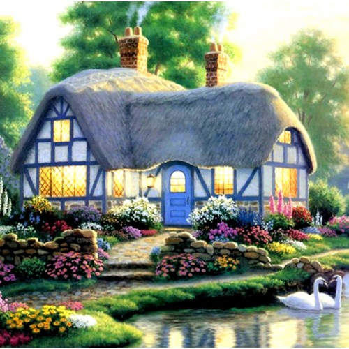 Алмазна мозаїка Заміський відпочинок My-Art TN075 (25 x 25 см) на підрамнику, фото 1