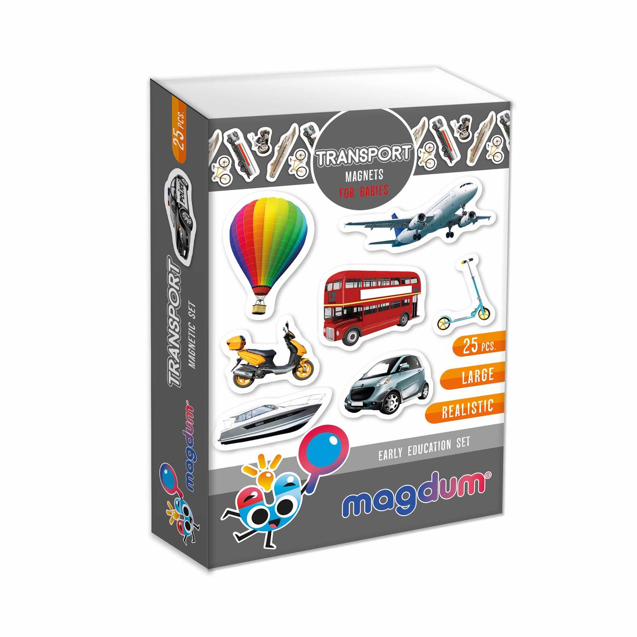 Набір магнітів "Транспорт" кор. 12*4*17см Україна Magdum, фото 1