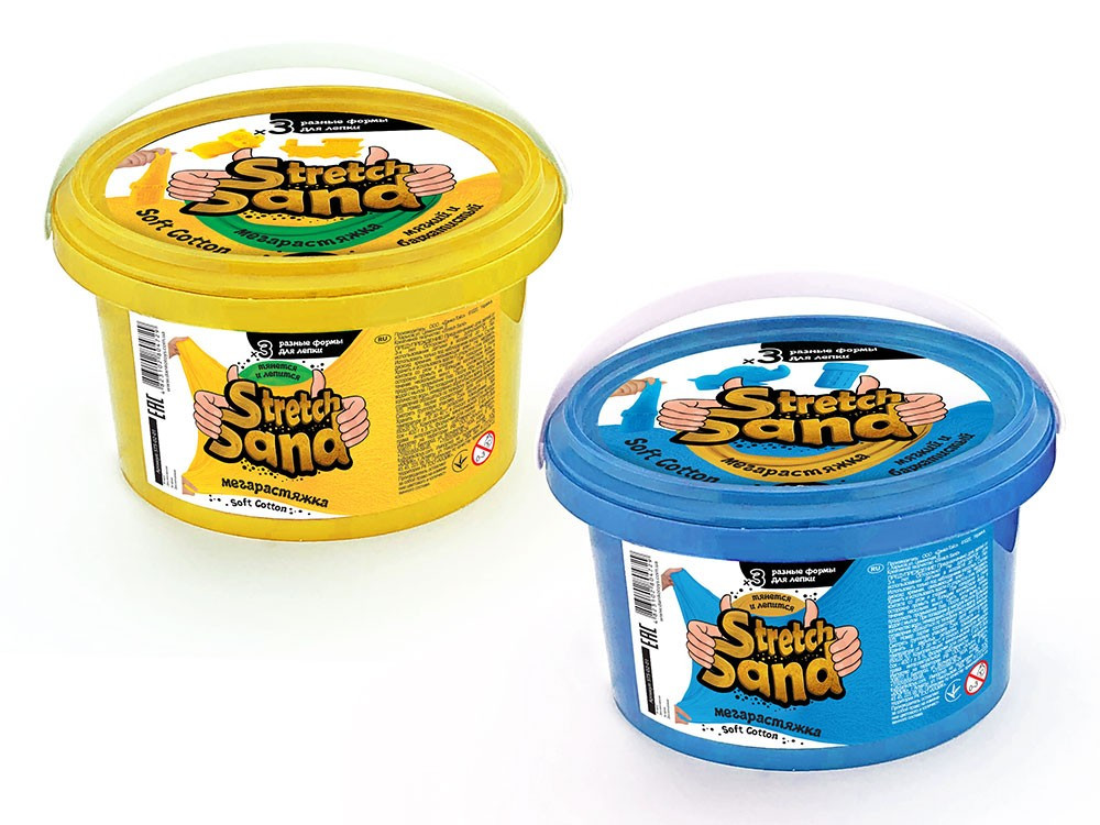 Набір креативного творчості Stretch Sand 400г рос. 12*12*75 см (24шт), фото 1