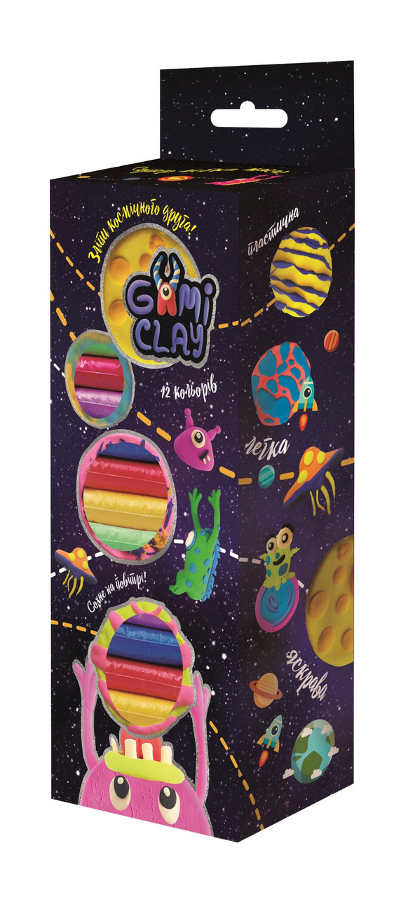 Набір моделина для ліплення "Gumi Clay" 12цветов в кор. 233*82*52 см Україна