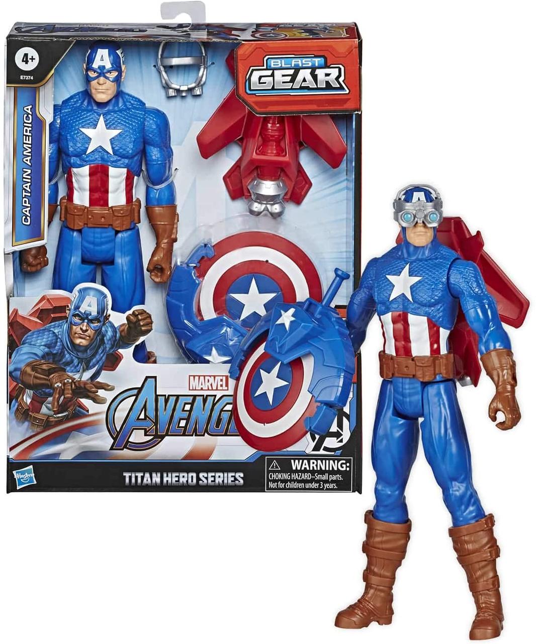 Ігровий набір "Месники Титан Капітан Америка з аксесуарами" — Blast Gear Captain America E7374