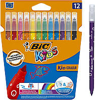 Набор смывающих фломастеров BIC Kids Kid Couleur 12 штук. (920293) (B00008D0TQ)