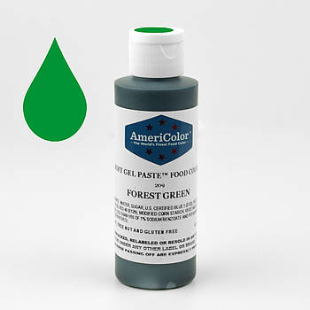 Гелева фарба AmeriColor Зелений ліс/Forest Green 128 г