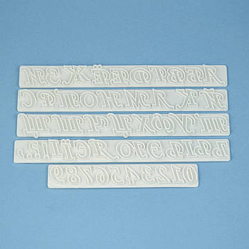 Вирубка для мастики Алфавіт Російський + Український + Цифри розмір 2.5х3.0 см