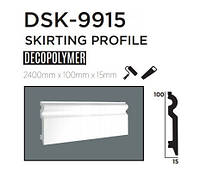 Плинтус напольный DECOLUX DSK-9915, лепной декор из дюрополимера