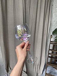 Набір 6 келихів для вина з різнокольорового скла Семибарвиця 500 мл