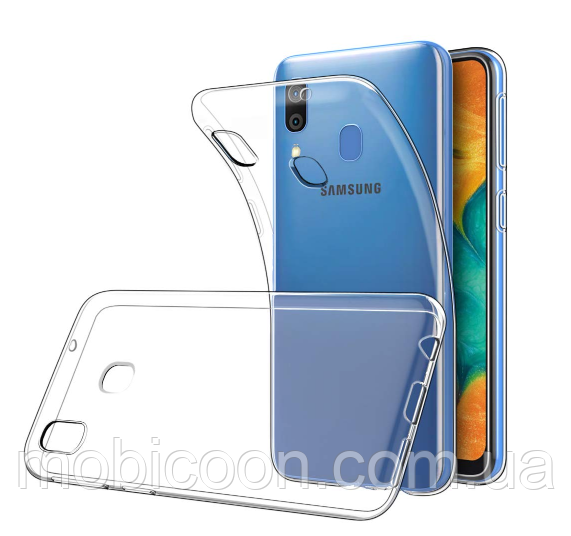 Чохол силіконовий для Samsung Galaxy A30 A305F ультратонкий прозорий (самсунг галаксі а30ф)