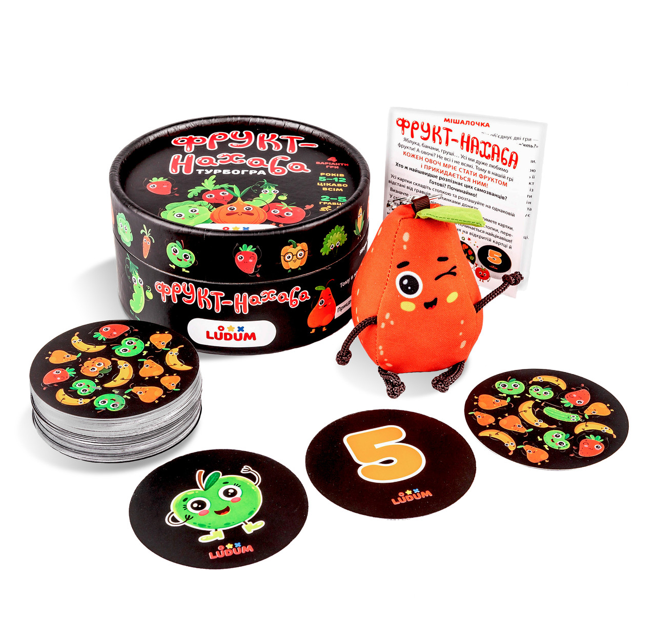 Настільна гра "Фрукт-нахаба" укр. тубус великої 15*8см ТМ Ludum Україна, фото 1