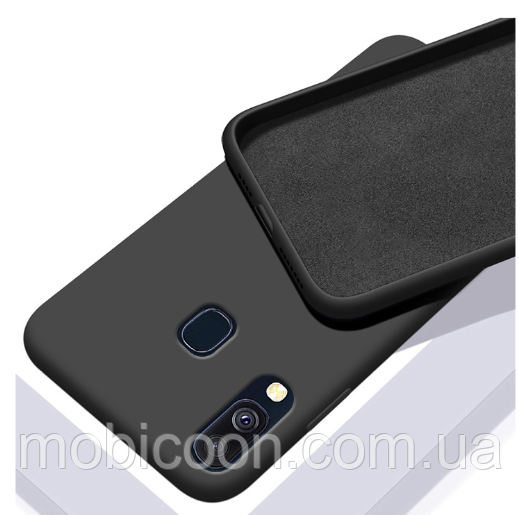 Чохол Silicone Case FULL для Samsung Galaxy A30 A305F чорний (самсунг галаксі а30ф)