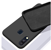 Чехол Silicone Case FULL для Samsung Galaxy A30 A305F черный (самсунг галакси а30ф)