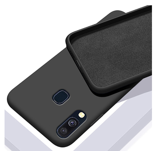 Чохол Silicone Case FULL для Samsung Galaxy A30 A305F чорний (самсунг галаксі а30ф)