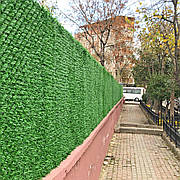 Зелений Рулонний Паркан "ВИСОТА 1.8 м." Зелена Декоративна Огорожа, паркан для приватного будинку, живий паркан