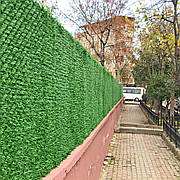 Зелений Рулонний Паркан "ВИСОТА 1.8 м." Зелена Декоративна Огорожа, паркан для приватного будинку, живий паркан