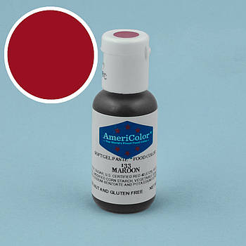 Гелева фарба AmeriColor Коричнево-малинова/Maroon 21 г