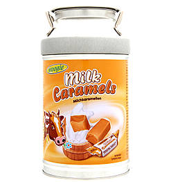 Woogie Milk Caramels Іриски в жерстяному бідончику-копилки 250g