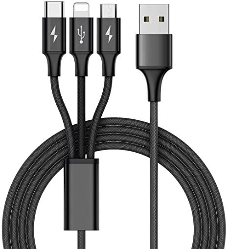 USB-кабель 3 в 1 Apple +Type-C+Micro USB швидка зарядка якість Charging Cable #100224-1