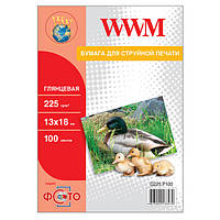 Фотобумага WWM, глянцевая, 225 г/м2, 13х18, 100л (G225.P100)