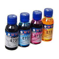 Комплект чернил WWM Epson E73/B, E73/C, E73/M, E73/Y, 100 мл (E73SET-2), краска для принтера эпсон