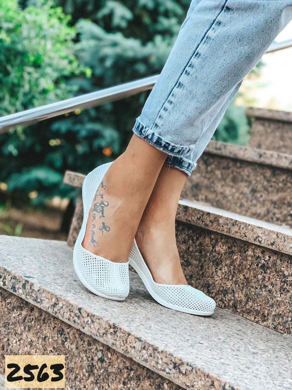Балетки гумові (Коралки) "White Coralls"