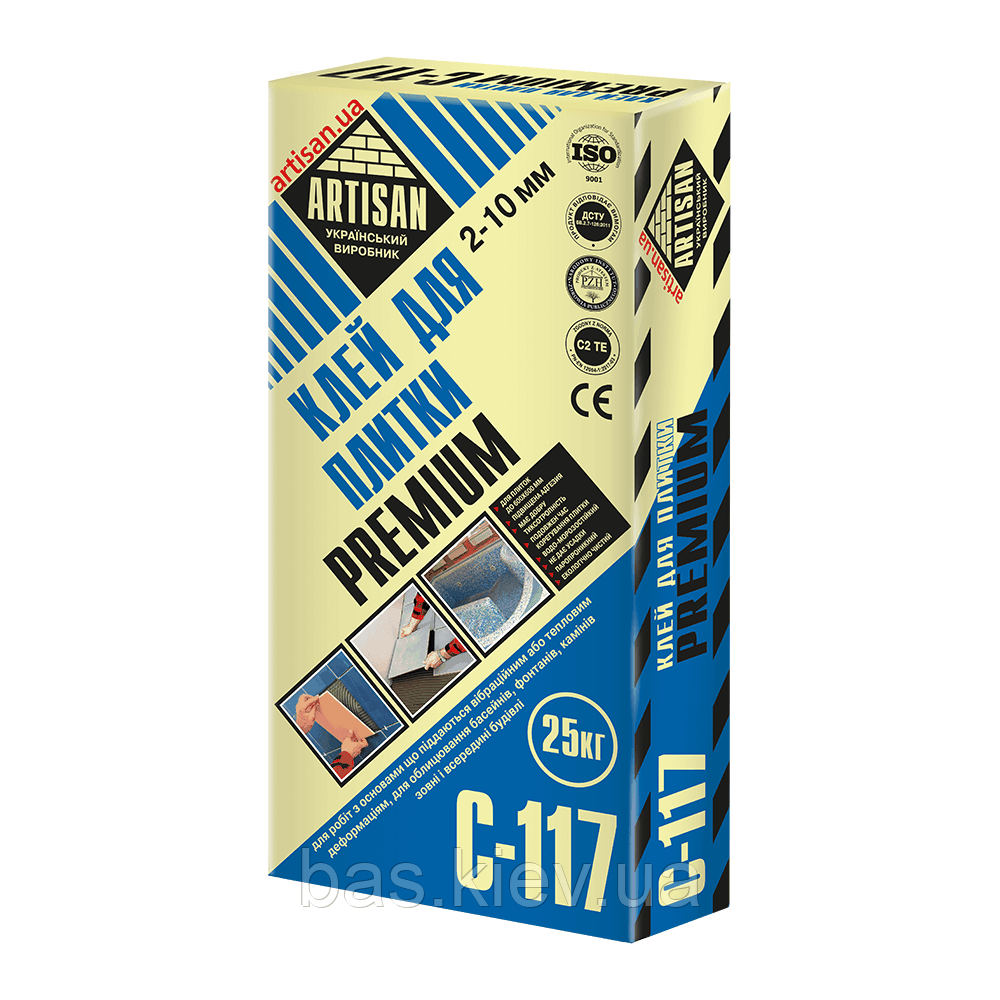 КЛЕЙ ДЛЯ ПЛИТКИ ARTISAN С-117 PREMIUM, 25кг